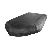 210D V Shape Size Boat Cover Waterproof Dustproof Anti UV Rain Snow Dinghy Fishing Rubber Marine Universal Kayak Versatile Protection(380X200X46cm Black)