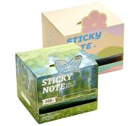 210Pcs Aesthetic Sticky Notes Pearlescent Clear Sticky Notes Cute Self Adhesive Pull-Out Style Mini Notepads for Office School