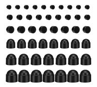 210Pcs Black Plastic Dome Nut, 6 Sizes Bolt Protection Caps Cover, Dome Head Decorative Cap Nuts, Thread Bolt Cover Cap, Hex Head Bolt Covers, Hex Acorn Cap Nuts Assortment Kit for Matching Screws
