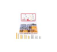 210pcs Rawlplug and Screw Set, Leryati 7 Sizes Wall Fixings Screws Rawl Plugs and Screws, Plastic Drywall Wall Anchors and Screws Kit, Screws and Wall