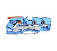 2110-5304 Connector: Rails - 05-16mm² Ways: 1 Terminal: 3 Blue Push-in WAGO
