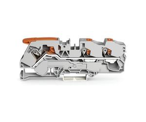 2116-5301 Connector: Rails - 05-16mm² Ways: 1 Terminal: 2 Grey Push-in WAGO