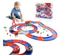 212 PCS Spider Race Track Toy for Kids, DIY Flexible Bendable Racetrack with 2 Spider Cars, Build Your Own Car Track Set, STEM Construction Toy for Boys Girls, Birthday