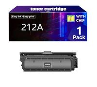 212A Black Toner Cartridges Replacement for HP 212A W2120A Works with Color Laserjet Enterprise M554dn M555dn M555x M578dn M578f M578z M578c Series,BK-1 pcs