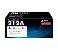 212A Toner Cartridge 4 Pack 212X Compatible Replacement for HP 212A 212X W2120A W2120X for HP Color LaserJet Enterprise M555dn M554dn M555x MFP M578f M578dn Flow MFP M578c M578z Printer (New Version)