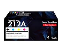 212A Toner Cartridges 4 Pack for HP 212A 212X M554 M555 W2120A W2120X | Compatible for HP LaserJet Enterprise M554 M555 M555dn M554dn M555x MFP M578 M578f M578dn M578c M578z M578z Series Printer