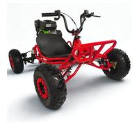 212cc Petrol Off-Road Go-Kart, 4-Stroke CVT, 6" All-Terrain Tyres, Hydraulic Disc Brakes, Chain Drive, Q235 Steel Frame, 200 kg Max Load - for Adults & Teens (14+) (Red)