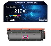 212X 212A Toner Cartridges (with Chip) Compatible for HP 212X 212A W2120A W2120X Toner for HP Color Laserjet M555dn M554dn M555x M554 M555 MFP M578 M578dn M578f M578c Printer,M-1 Pack
