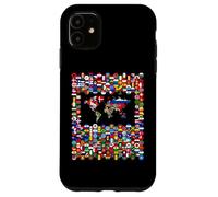 213 Flags,All flags of the world,World Map. Case for iPhone 11