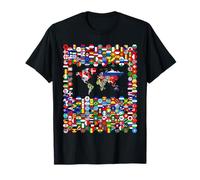 213 Flags,All flags of the world,World Map. T-Shirt