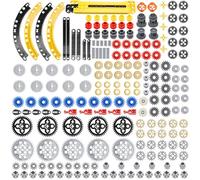 213 Pieces Technic Parts Gear Axle Set of Engineering Parts Gears-Axle-Pin-Connector Technical Parts Transmission Equipment Compatible with Lego Technic