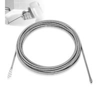 21338 Auto-Spin Replacement Drain Cable 1/4” x 30 ft Fit for RIDGID K-45 Auto-Spin Sink Drain Machine, Sink Drainer Snake Cable, Silver