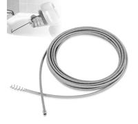 21338 Auto-Spin Replacement Drain Cable 1/4” x 30 ft Fit for RIDGID K-45 Auto-Spin Sink Drain Machine, Sink Drainer Snake Cable, Silver