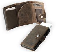 2142 Slim Wallet, Buffalo Leather Brown, S