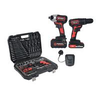 215-Piece Socket Set + Cordless Hammer Drill & Impact Driver Set | Complete DIY & Mechanic Bundle
