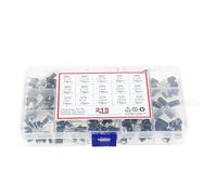 215pcs 15 Values 0.1uF-330uF Mix Electrolytic Capacitor Kit With Storage Box EKFBQBGW