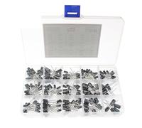 215pcs Electrolytic Capacitor Set, 16V/25V/50V Aluminum Electrolytic Capacitors Assortment Kit,1uF 2.2uF 3.3uF 4.7uF 10uF 100uF ICXLPMC