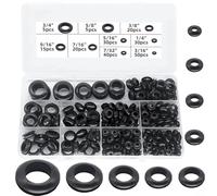 215Pcs Rubber Grommet Kit for Electrical Wiring and Plumbing Waterproof and Gasket Rings with Storage Box