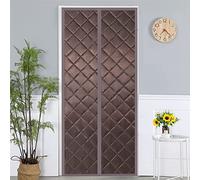 215x220cm Magnetic Curtain for Cold Weather - Insulated Drapes for Balcony & Patio Doors Brown Color Heat Retention Energy Efficient Winter Home Décor