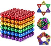 216/512Pcs Magnetic Fidget Balls - Stacking Magnetic Balls Construction Building Blocks, Magnet Educational Toy Blocks Sticks Stacking Toy Set for Kids and Adult (216 Pcs)