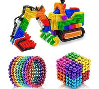 216/512Pcs Magnetic Fidget Balls - Stacking Magnetic Balls Construction Building Blocks, Magnet Educational Toy Blocks Sticks Stacking Toy Set for Kids and Adult (512pcs)