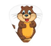 216 Pcs Guitar Picks Bulk 3 Different Thickness Personalized Guitar Plectrums With Storage Box Cartoon Animated Beaver Guitar Accessories For Bass Electric Guitar Acoustic Guitar Lovers