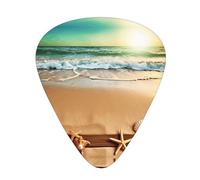 216 Pcs Guitar Picks Bulk 3 Different Thickness Personalized Guitar Plectrums With Storage Box Ocean Beach Theme Guitar Accessories For Bass Electric Guitar Acoustic Guitar Lovers