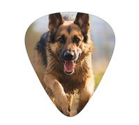 216 Pcs Guitar Picks Bulk 3 Different Thickness Personalized Guitar Plectrums With Storage Box Running German Shepherd Dog Guitar Accessories For Bass Electric Guitar Acoustic Guitar Lovers