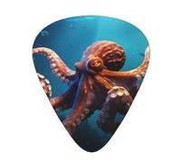 216 Pieces Guitar Picks in Bulk, 3 Pieces Different Thickness, with Storage Box, Ocean Animal Octopus Guitar Accessories for Bass, Electric Guitar, Guitar Lovers