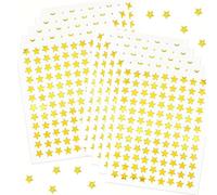 2160 Pcs Small Gold Star Stickers for Kids Reward Teachers Students Self-Adhesive Stars for Reward Chart Craft School Supplies 0.8cm (20 Sheets)