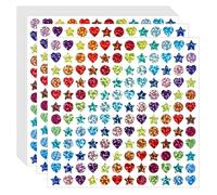 2160 Pcs Star Sticker for Kids Reward, Holographic Rainbow Stickers, Behavior Reward Sticker, Colorful Foil Star Heart Gems Stickers for Teacher Rewards Sheet Incentive Charts Home Art Craft Party