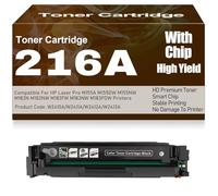216A Black Yellow Magenta Cyan Toner Cartridges with Chip Compatible W2410A W2411A W2412A W2413A Toner for HP M155A M155DW M155NW M182N M182NW M183FW M183NW M183FDW,Black-216A