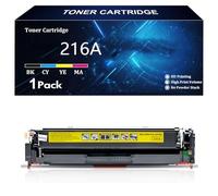 216A Toner Cartridges Compatible for HP 216A W2410A W2411A W2412A W2413A for HP Color Laserjet Pro MFP M183fw M182n M183nw M182nw M155a M155nw Printer With Chip,Yellow-1 Pack
