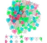 216Pcs Bike Spoke Bead, Colorful Luminous Bicycle Spoke Decorations for Kid | Glow in the Dark Clip on Wheel Accessories with Star Heart Round Shapes, Safe Funny Personalised Bicycle Decor Gifts