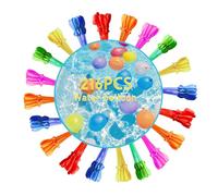 216Pcs Water Balloons for Kids Easy Fill,12 Bunch of Water Balloon Self Sealing Rapid Fill,Colorful Splash Water Balls Bombs for Kids Adults Outdoor Beach Family Gatherings Pool Party Fight Water Toy
