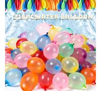 216Pcs Water Balloons for Kids,Water Balloon Self Sealing Quick Easy Fill,Colorful Splash Water Balls Bombs for Kid Adults Outdoor Garden Beach Family Gatherings Pool Party Fight Water Toy
