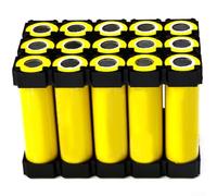 21700 Battery Holder Stand Pack of 6 Plastic Frame Brackets for Custom Battery Assemblies ABS and PC Construction