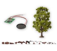 NOCH Tree With Bird Chirping, Including Sound Module, 18.5 Cm High Perfect For