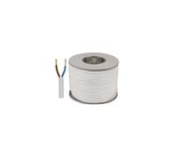 2182Y 0.50mm_ White 2 Core Flexible Cord, 3 Amps, 100m