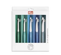 218441-1 Prym Crochet Hook for Wool Ergonomics Set 7.00 - 12.00 mm x 1 Set,White