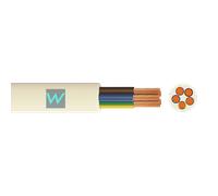 2185Y 5 Core Round Flexible 0.5mm White Cable - 100M