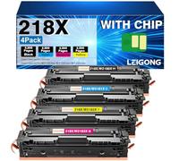 218X 218A Toner Cartridges With Chip High Yield Compatible Replacement for HP 218X Toner Cartridges 4 Pack for HP Color Laserjet Pro MFP 3301fdw Toner 3301cdw 3301sdw 3201dw Printer W2180A W2180X BCMY