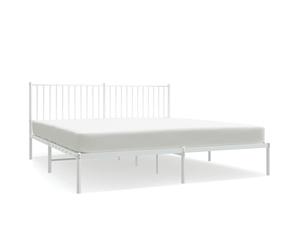 (219 x 187 x 90.5 cm, with headboard) vidaXL Metal Bed Frame with Headboard Bedroom Metal Platform Bed Base Bedstead