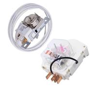 2198202 Refrigerator Cold Control Thermostat And W10822278 Refrigerator Freezer Defrost Timer,Compatible For Whirlpool,Compatible For Kenmore,Accessories