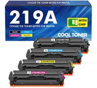 219A 219X Compatible for HP Color LaserJet Pro MFP 3302FDW Toner With Chip | Compatible for Color LaserJet Pro MFP 3302SDW 3302FDN 3302FDW 3302FDNG 3302FDWG 3302SDWG 3202DN Black Cyan Yellow Magenta