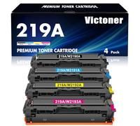 219A 219X MFP 3302FDW Toner: No Chip Compatible for HP 219A 219X for Color LaserJet Pro MFP 3302FDW 3302SDW 3302FDN 3202DN 3202DW 3302FDNG 3302FDWG 3302SDWG Black Cyan Yellow Magenta W2190A 4-Pack