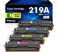 219A 219X MFP 3302FDW Toner with Chip: Compatible for HP 219A 219X Color LaserJet Pro MFP 3302FDW 3302SDW 3302FDN 3302FDNG 3302FDWG 3302SDWG 3202DN 3202DW Black Cyan Yellow Magenta W2190A 4-Pack