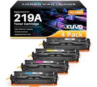 219A W2190A Toner Cartridge [NO Chip] Compatible for HP 219X 219A Toner Cartridge Replacement with HP Color LaserJet Pro 3202dn 3202dw MFP 3302fdn 3302fdng 3302fdw 3302fdwg 3302sdw 3302sdwg (4 Pack)