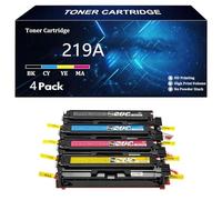 219A With Chip Toner Cartridges for HP 219A 219X W2190A for Color LaserJet Pro MFP 3302FDW 3302SDW 3302FDN 3302FDNG 3302FDWG 3302SDWG 3202DW 3202DN Printer,4 Color-4 Pack
