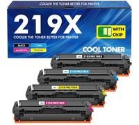219X 219A Compatible for HP Color LaserJet Pro MFP 3302FDW Toner With Chip | Compatible for Color LaserJet Pro MFP 3302SDW 3302FDN 3302FDW 3302FDNG 3302FDWG 3302SDWG 3202DN Black Cyan Yellow Magenta